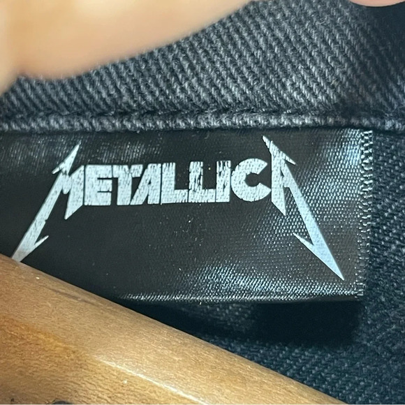 Cotton on Metalica Kids Denim Jacket Size 9-10 - Picture 7 of 8